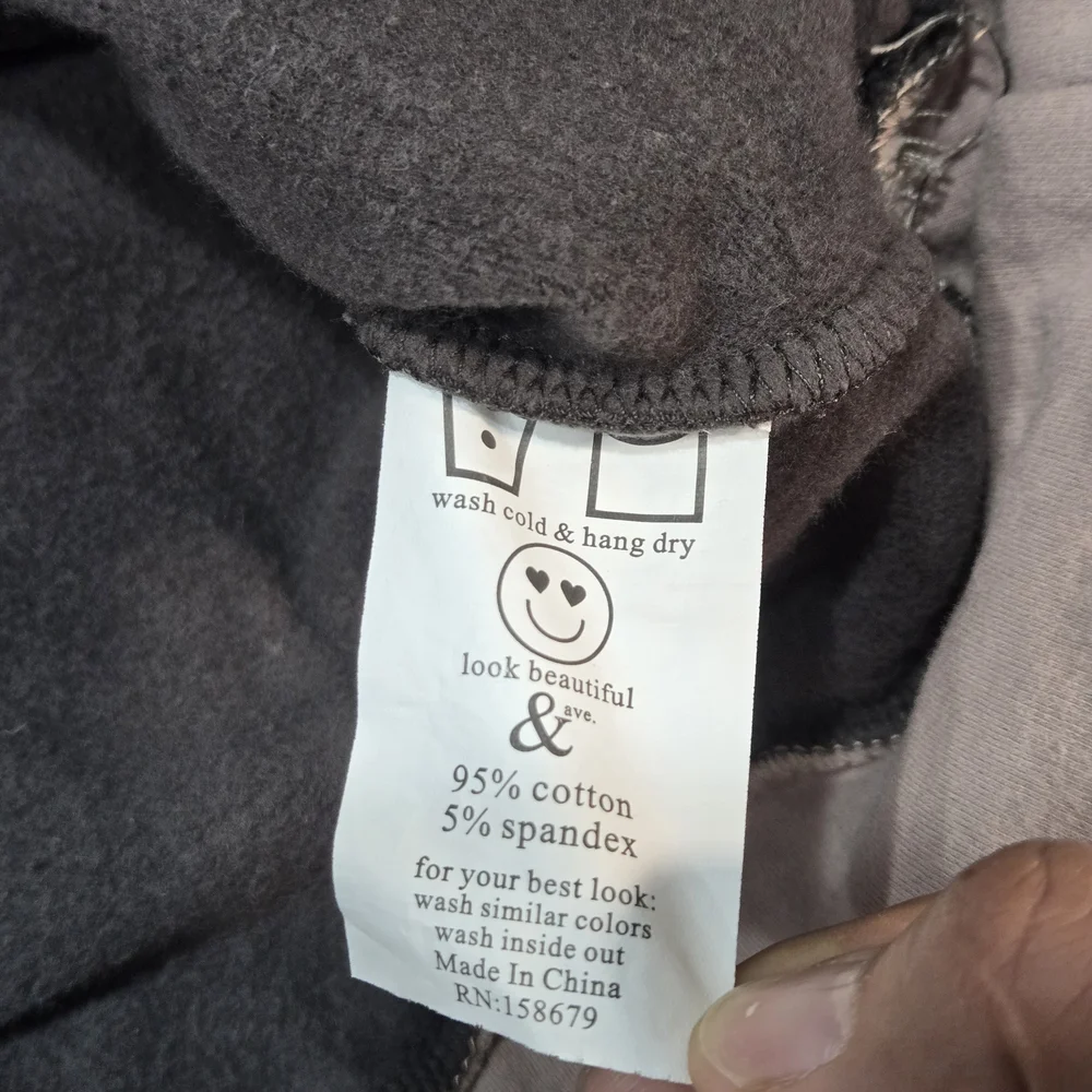 Ampersand Avenue Womens Size Large Side Zip Pullover Charcoal & Dusty Mauve - Picture 6 of 10